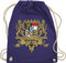 Turnbeutel Rucksack - Kompatibel mit Oktoberfest Tasche - Bayern Wappen Bayernland Freistaat Bayern - Unisize - Lila - trachtenrucksack bayrische bayern, beutel trachtentaschen bayrisch bayerische