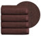 BEAUTEX Handtuch-Set Premium Frottier Sets Made in Europe, 100% Baumwolle 550g/m², Oeko-TEX Zertifiziert (Set: 4 Gästetücher - 30x50 cm in Dunkelbraun)
