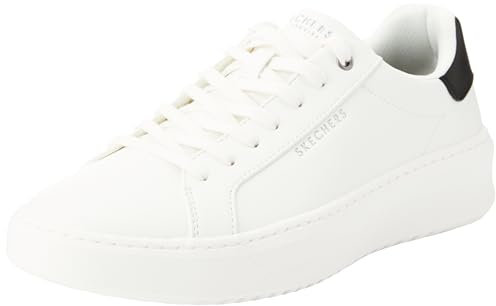 Skechers Men's Court Break Suit Sneaker, White Duraleather, 7.5 UK