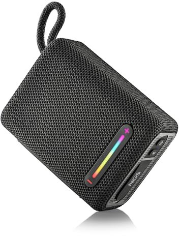 NGS Roller Furia 1 Black - Altavoz Portátil Compatible con Tecnología Bluetooth, Luces RGB, Impermeabilidad IPX6, 15 W, True Wireless, USB, Duración Batería 9 Horas, Negro …