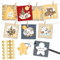 Papierdrachen Rubbelkalender Wintertiere - Adventskalender - zum Ausfüllen und Verschenken - Botschaften eintragen - für Gutscheine, Rätsel und Aufgaben - inkl. Holzklammern und Schnur - Set 04