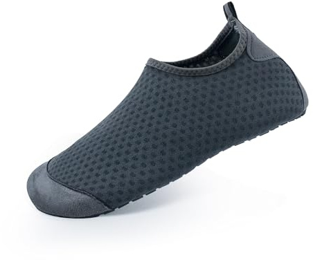 AUFIKR Zapatos de agua descalzos calcetines yoga secado rápido playa natación surf zapatos para hombre mujer, gris, 40/41 EU