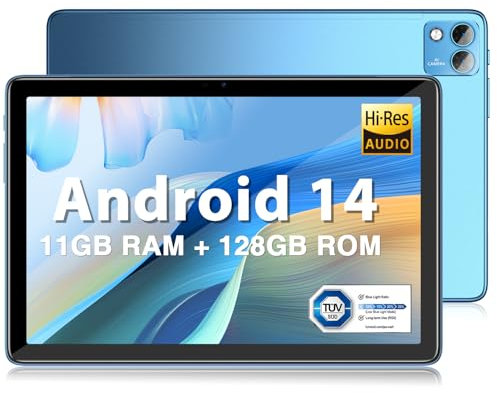 DOOGEE T10S Tablette Android 14【2024】, 11GB + 128GB (TF 1TB) 10.1 Pouces, Unisoc T606 Tablette Tactile, 8.4mm Ultra-Thin 6600mAh,8MP+5MP Widevine L1 Tablette, Dual 4G LTE /5G WiFi