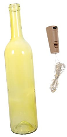OUNONA Led Wine Bottle Lamp Desktop Decor String Lights Festival Decor Elegant Glass Design