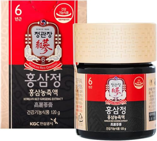 JungKwanJang Koreanischer 6 Jahre Roter Panax Ginseng Reiner Extrakt 100% 120g (40 Tage) - reduziert Müdigkeit & stärkt das Immunsystem | in Südkorea Angebaut, Produziert, Laborgeprüft (120 Gramm)