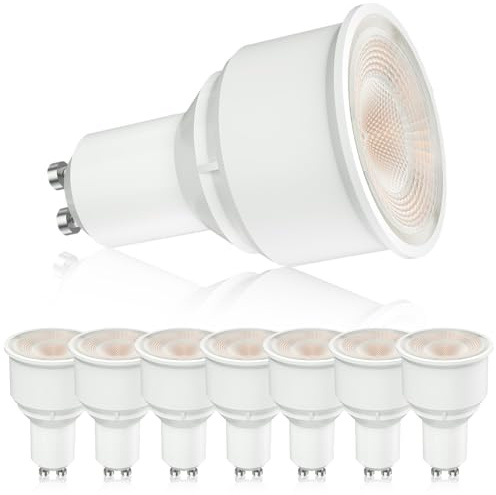 Lamptobe 9W GU10 Long Neck LED Bulbs, Long Barrel GU10 LED Spotlight Bulbs Warm White 3000K, Low Energy Bulbs for Ceiling Light, 38° Beam Angle, Non-dimmable, 8-Pack