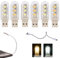 USB Schwanenhals, Mini LED USB Lampe, USB-Leselampe, Flexible Tastaturlicht, Computerlampe LED Lampe USB Anschluss, USB Schwanenhals Lampe, 6 Gemischte LED USB Licht (3 Weiß + 3 Warmes Gelb)