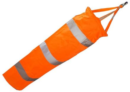 Diheohg Sacchi a vento per aeroporto, colore arancione, impermeabile, borsa a vento riflettente, 60 cm, durevole