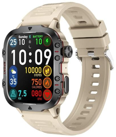 cosescos QX11 Smartwatch Sports Outdoor Bluetooth Call Three Anti Heart Rate Blood Oxygen (White)
