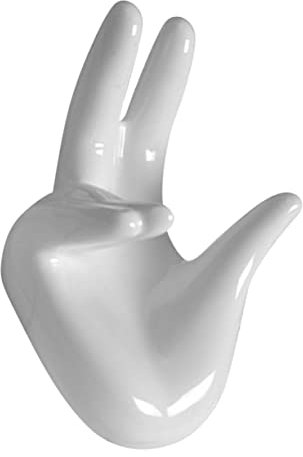 Veemoon 1Stk Keramik Hände Pflanzenhalter Inhaber Schmuckausstellungsstand Zubehör Kettenständer valetinstagsgeschenk valwntinstagsgeschenk schmuckregal Handschmuckhalter Keramikhand Weiß