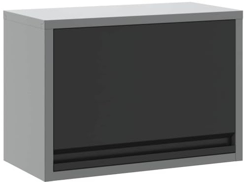 vidaXL Werkzeugschrank Schwarz und Grau 50 x 25 x 35 cm Stahl | Da ist genug Platz für all deine Werkzeuge und Kleinteile, Aus strapazierfähigem Stahl, damit es lange hält, Wandmontage,