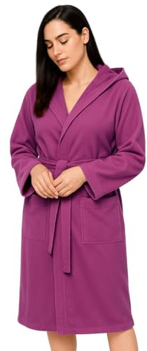 Ludor Peignoir pour homme en microfibre pour femme compact, économise de l'espace, pour voyage, salle de sport, piscine, ultra léger et unisexe., fuchsia, S