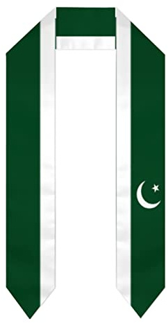SMAZDFXX Pakistanische Flagge Graduierung Schal Schärpe Stola Wraps Scraf für internationale Studie Stolz Frauen Männer