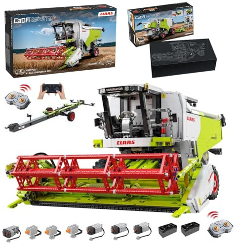 CADASpaß CADA Dominator 370 Mähdrescher C61508W, 4560 KIemmbausteine Modell, im Maßstab 1: 8 Bausatz