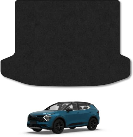 Fits Kia Sportage (2022+) Carpet Boot Mat | Black Edge Trim Tailored Fit Boot Liner Full Coverage Protection Accessories Easy Clean Anti Slip Made in the UK