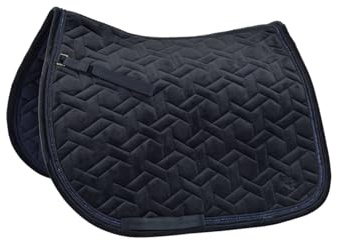 4Horses Schabracke Swansea, Elegante Sattelunterlage mit Coolmax-Futter, Schaumstoffpolsterung, Polyfill und sicherem Gurthalt