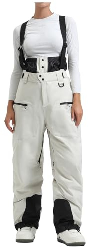 Generisch Skihose Damen Wasserdicht Schneehose Atmungsaktiv Snowboardhose Baggy Ski Hosen Hosenträger Skihosen Frauen Langgröße Winterhose Ski-Trägerhose Zum Drüber Ziehen Outdoorhose Hose Einfarbig