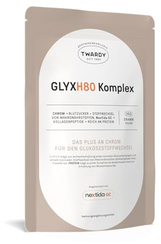 Astrid Twardy GLYXH80 Komplex – mit Chrom für einen normalen Blutzuckerspiegel & Makronährstoff Stoffwechsel – innovativer Kollagenpeptid-Komplex – 300 g Pulver