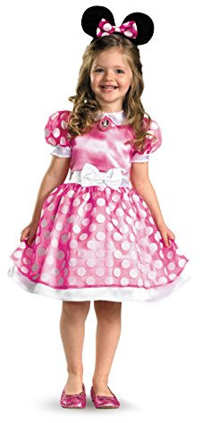 Minnie Mouse Classic Costume, Kids Mickey Clubhouse Outfit Pink, Medium, Age 7 - 8 years, HEIGHT 4' 1 - 4' 5