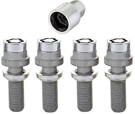 28025SU Radsicherungsbolzen SU (Standard) M14 x 1,50, Kugelsitz R12, Schaftlänge 41,0 mm, Gesamtlänge der Schraube 62,8 mm, SW17, Schlüsseldurchmesser 25,8 mm