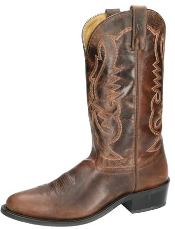 Smoky Men'sDenver 12 Brown Leather Western Cowboy Boot