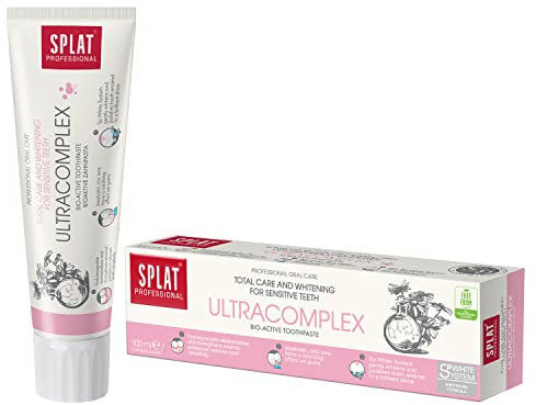 SPLAT PROFESSIONAL Ultracomplex Zahnpasta mit Mehrfachwirkung - Zahncreme für weiße Zähne, gesundes Zahnfleisch und frischen Atem - fluoridfrei - 100ml Packung