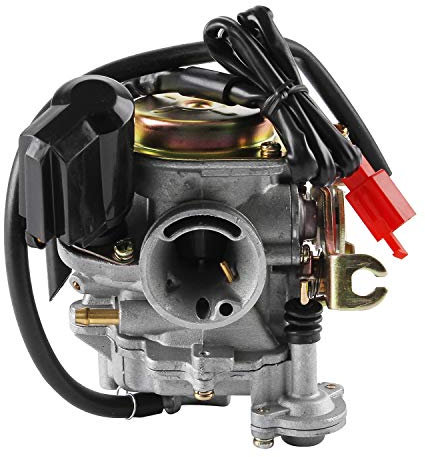 YAOBLUESEA 18mm Roller Vergaser + Ansaugstuten für Rex RS 400/RS 450/RS 460/GY6 50cc/GY6 60cc Inkl. E-Choke