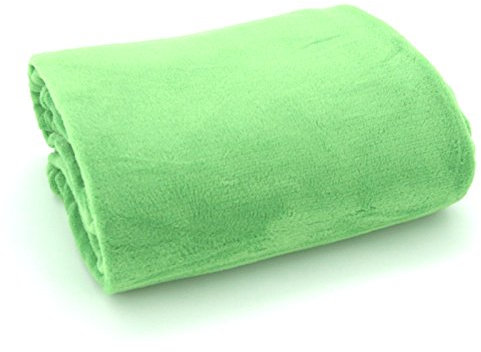 heimtexland große super weiche Kuscheldecke XL HxB 150x200 cm in hellgrün Microfaser Flanelldecke kuschelig warm - leicht - fusselfrei Decke in TOP QUALITÄT Typ176