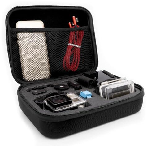 MyGadget Custodia per GoPro - Case per Trasporto Action Cam & Accessori - Borsa Portatile Impermeabile per GoPro Hero 10 9 8 7 Xiaomi Yi - Medium