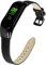 RuenTech Kompatibel mit Xiaomi Mi Band 3 / Mi Band 4 Armband Schlank Echtes Leder Armbands Ersatz Zubehör für Frauen Männer Mi Band 3/Mi Band 4 Uhrenarmbänder (Black)