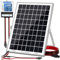 POWOXI 10W Solar Panel，12V Solar Panel Charger Kit + 8A Controller， Adecuado para Automóvil, Motocicleta, Barco, ATV, Marina, RV, Remolque, Powersports, Motos de Nieve, etc.. Varias baterías de 12V.