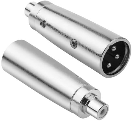 COLICOLY Kabeladapter, Cinch-Buchse auf XLR-Stecker, XLR auf Cinch-Konverter, Audio-Stecker für Mikrofon, 2 Stück