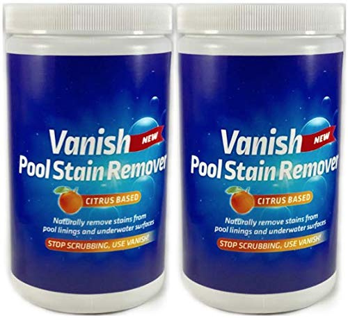 Bosh Chemical Vanish Pool & Spa Smacchiatore 2 Pack (1,8 kg)- A base di agrumi naturale sicuro, funziona in modo eccellente su vinile, fibra di vetro e metalli, rimuove ruggine e altre macchie dure