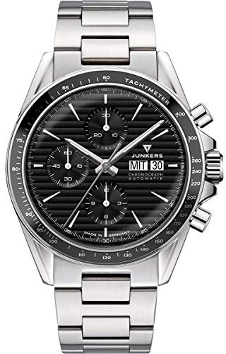 Junkers JUMO Automatik Uhr ETA Valjoux 7750 Saphirglas Chronometer Tachymeter Pilotenuhr 9.21.01.02.M