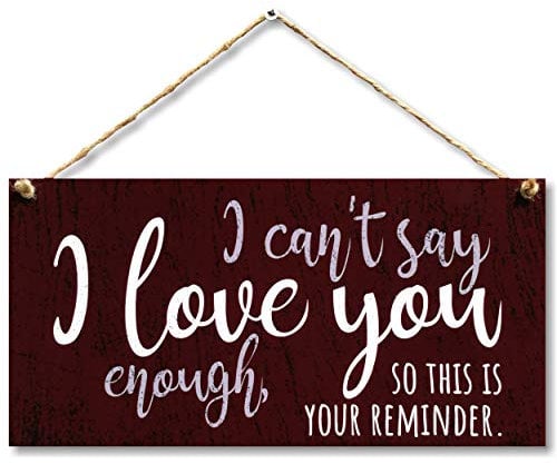 CARISPIBET I can't say love you enough times home signs house decorative plaques cute decorative gift for the room 6 x 12