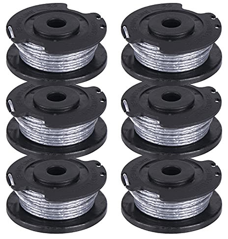 29187 Filo di ricambio per decespugliatore Greenworks, 4,9 m x 1,65 mm, bobina di ricambio per decespugliatore (6 pezzi)