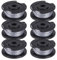 29187 Filo di ricambio per decespugliatore Greenworks, 4,9 m x 1,65 mm, bobina di ricambio per decespugliatore (6 pezzi)