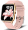 KALINCO Montre Connectée Hommes Femmes Enfant Montre Sport Podometre Moniteur de Sommeil/Fréquence Cardiaque Tension artérielle SpO2 Smartwatch Montre Intelligente Bracelet Connecté pour Android iOS