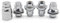 1 Set Voiture Chrome Vis de Roue Anti-vol à vis Verrouille de Verrouillage de Bloc-écrou pour Mitsubishi Pajero Sport Outlander Lancer Galant ASEX FD027 DKEKE