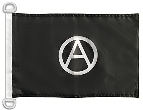 AZ FLAG Anarchy Nautical Flag 18'' x 12'', Arnachism Movement flags 30 x 45 cm, Banner 12x18 in for boat