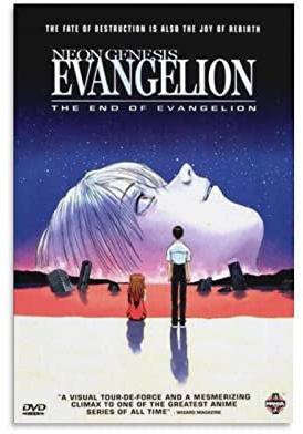 Wandkunst, Dekoration, Neon, Genesis, Evangelion, The End of Evangelion, Poster, Leinwand, Poster, Schlafzimmer, Büro, Raumdekoration, Geschenk, Dekoration, Druck, Gemälde für Wohnzimmer,