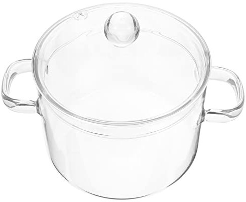 Housoutil Pentola di con Coperchio Pentola E Padella in Resistente Calore con Coperchio Pentola di Cucina Resistente Calore/Pentole Pentole per Zuppa Pasta Baby Food