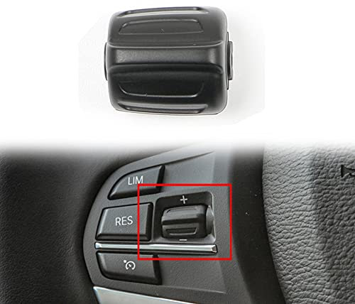 Hacreyatu Interruptor de control del volante con botón pulsador BMW F15 F16 F25 F26 F52 F45 F49 F39, negro izquierdo