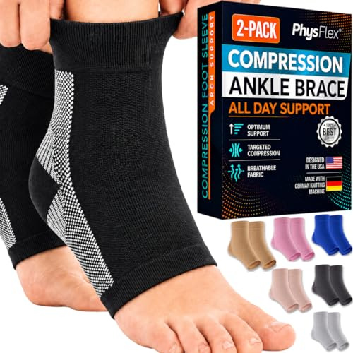 Ankle Brace Socks - Ankle Compression Sleeve - Foot Brace for Women & Men