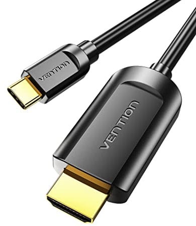 VENTION UBS C HDMI, Cable USB C a HDMI (4K@30Hz) Compatible con Thunderbolt 3 HDMI USB C para MacBook, iPad Pro, Galaxy S Series, Surface Book, etc(1m)