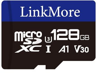 LinkMore 128GB Micro SDXC Card for Nintendo-Switch, A1, UHS-I, U3, V30, Class 10 Compatible, Read Speed Up to 95 MB/s,Write Speed Up to 45 MB/s, SD Adapter Included