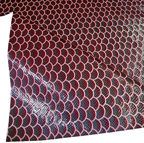 TOLKO 1m Lederimitat leichtes Glattleder | weiche Premium Meterware | Stuhl Bank Sessel Sofa Sitzbezug 75cm breit | Kunstleder Bezugstoff Polsterstoff Polsterbezug Möbelstoff (Schuppen)