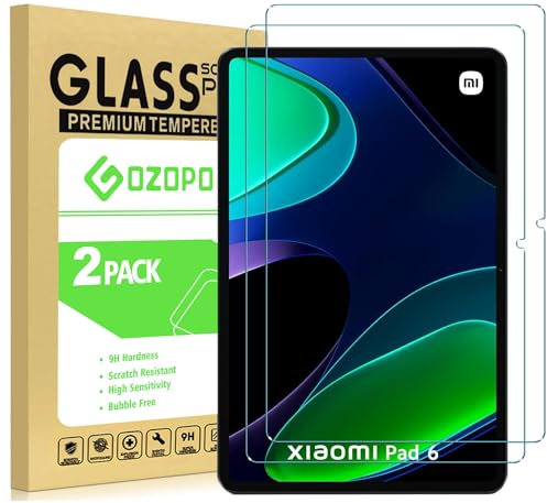 GOZOPO Schutzfolie für Xiaomi Pad 6 / Pad 6 Pro (2023) 11 Zolls, 9H Härte, hohe Auflösung, Kratzfestigkeit, keine Blasen [2 Stück]