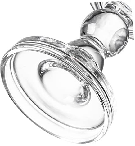 Warmhm Hoher Glas Kerzenständer Vintage Für Dochte Und Kerzen Klarer Glas Kerzenhalter Als Weihnachtsdeko Für Kamin Oder Kaminsims Geeignet Für Stumpen Und Stabkerzen Basteldekoration Für