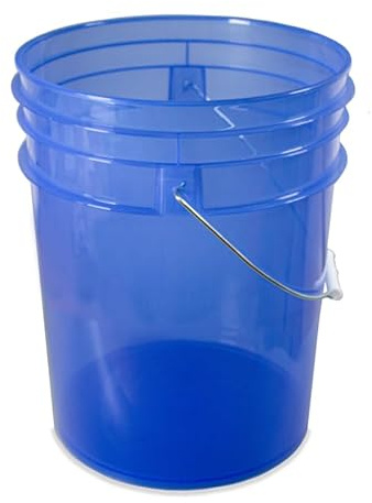 DETAIL GEAR Ultimate Clear Transparent Car Wash Bucket - BLUE - 20L (5 Gallons) (1 Bucket)